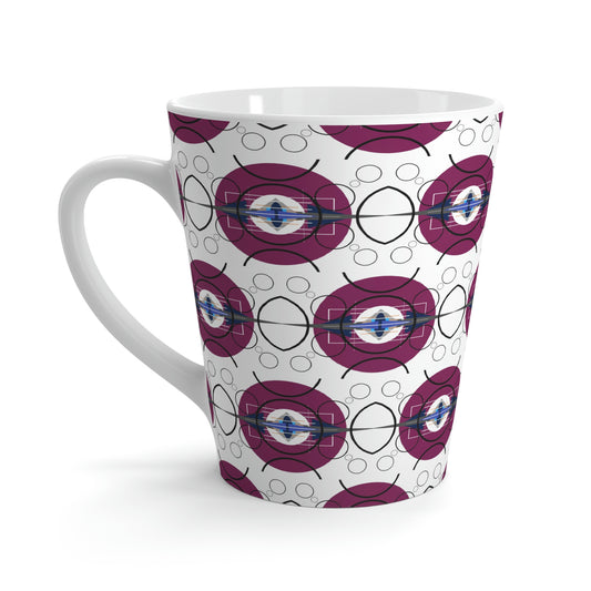 Deco Plum Oscillation Graphic Latte Ceramic Mug