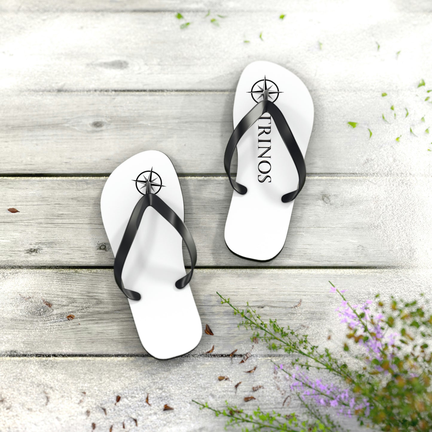 Trinos White Flip Flops