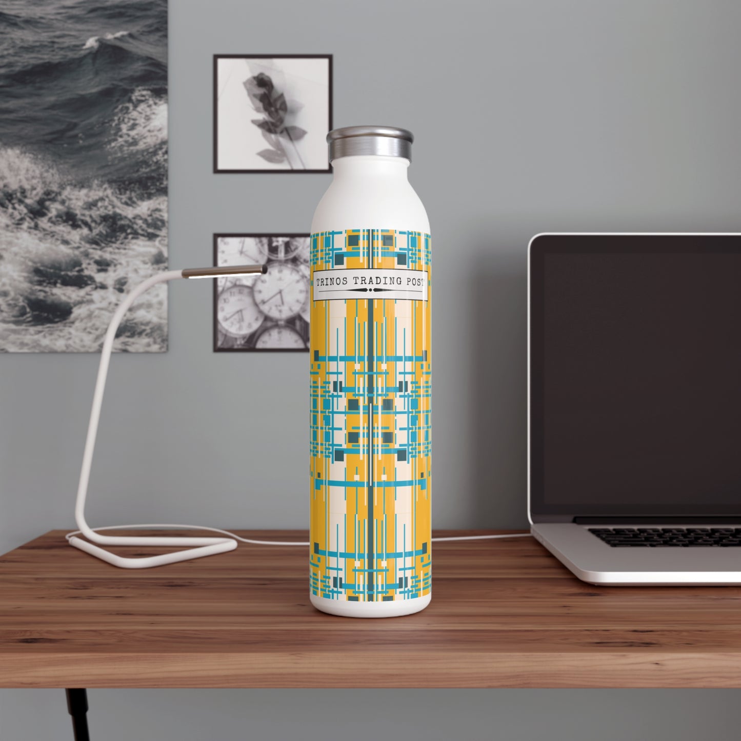 Trinos Trading Post: Lemon Yellow Bamboo 20oz Slim Water Bottle