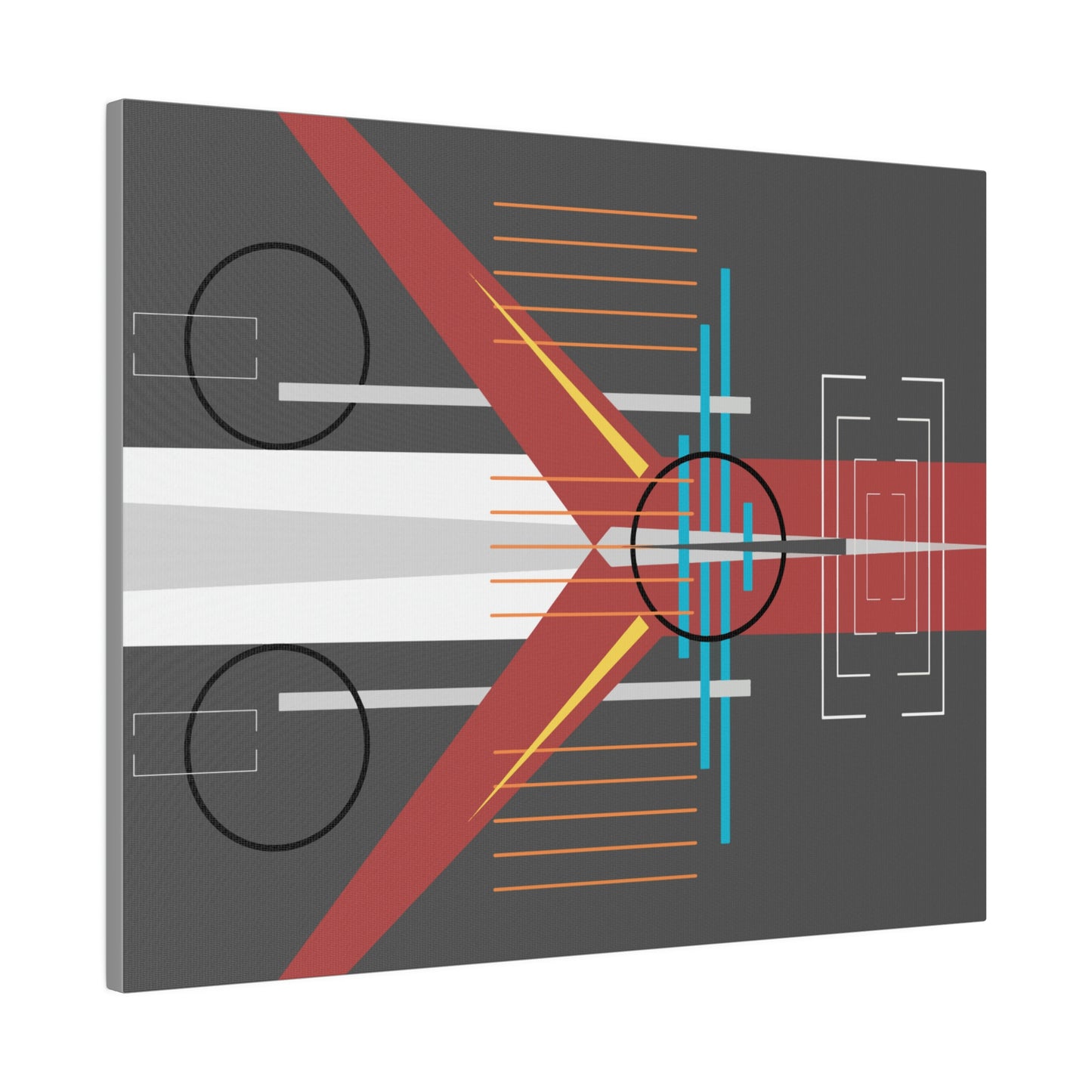 Steel Grey - The Take Off Series: Geometric Abstract Wall Art