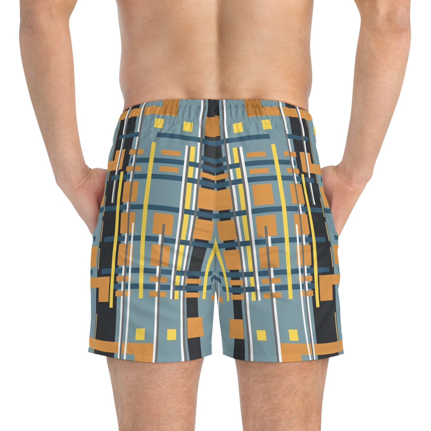 Steel Tin Grey Bamboo Swim Trunks