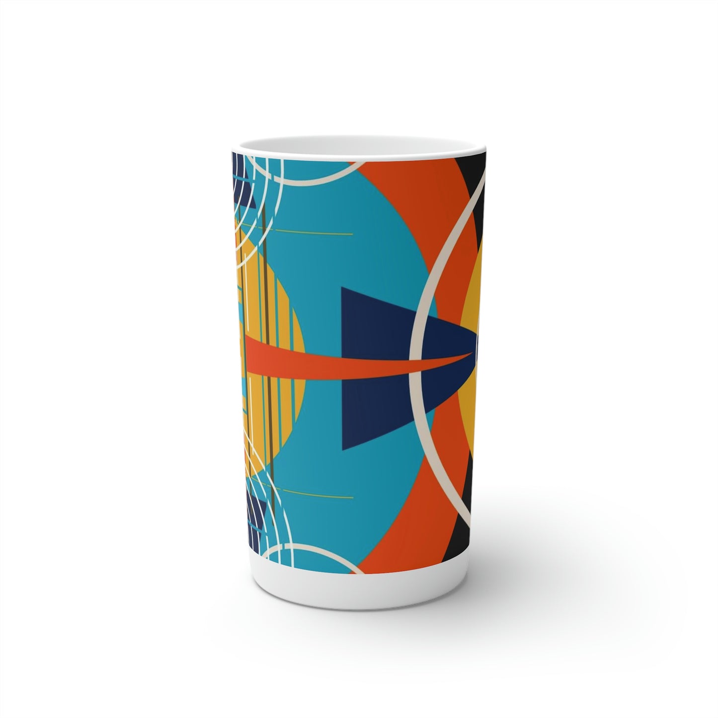 Super Graphic Deco Yellow Conical Coffee Mugs (3oz, 8oz, 12oz)