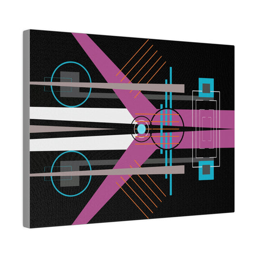 Neon Black - The Take Off Series: Geometric Abstract Wall Art