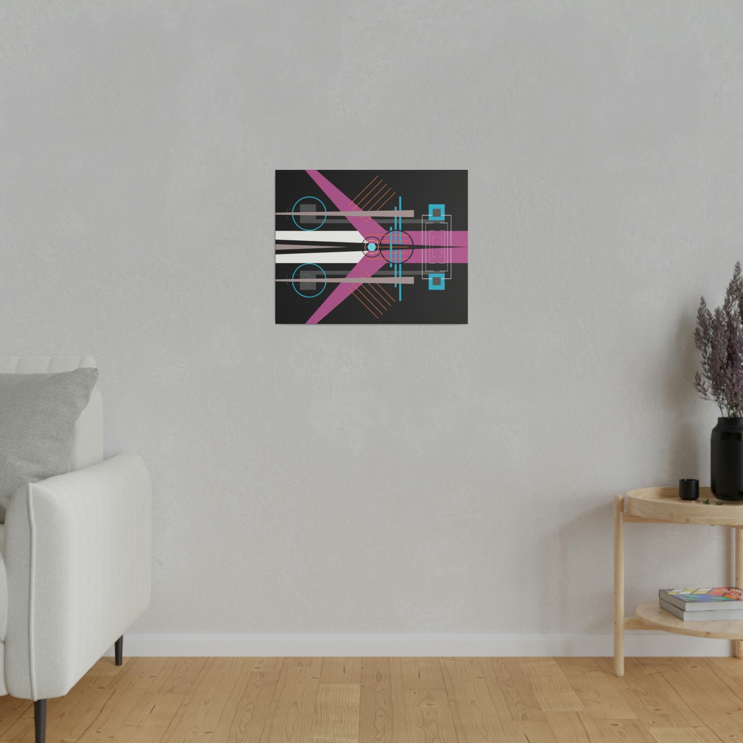 Neon Black - The Take Off Series: Geometric Abstract Wall Art