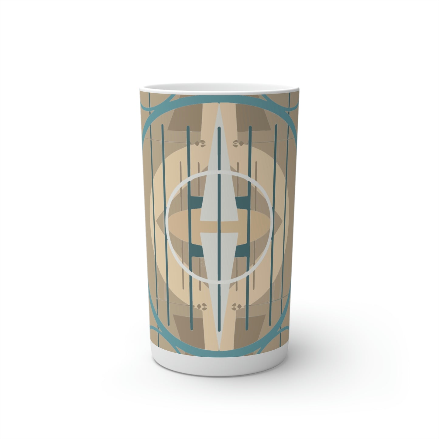 Super Graphic Deco Beige Conical Coffee Mugs (3oz, 8oz, 12oz)