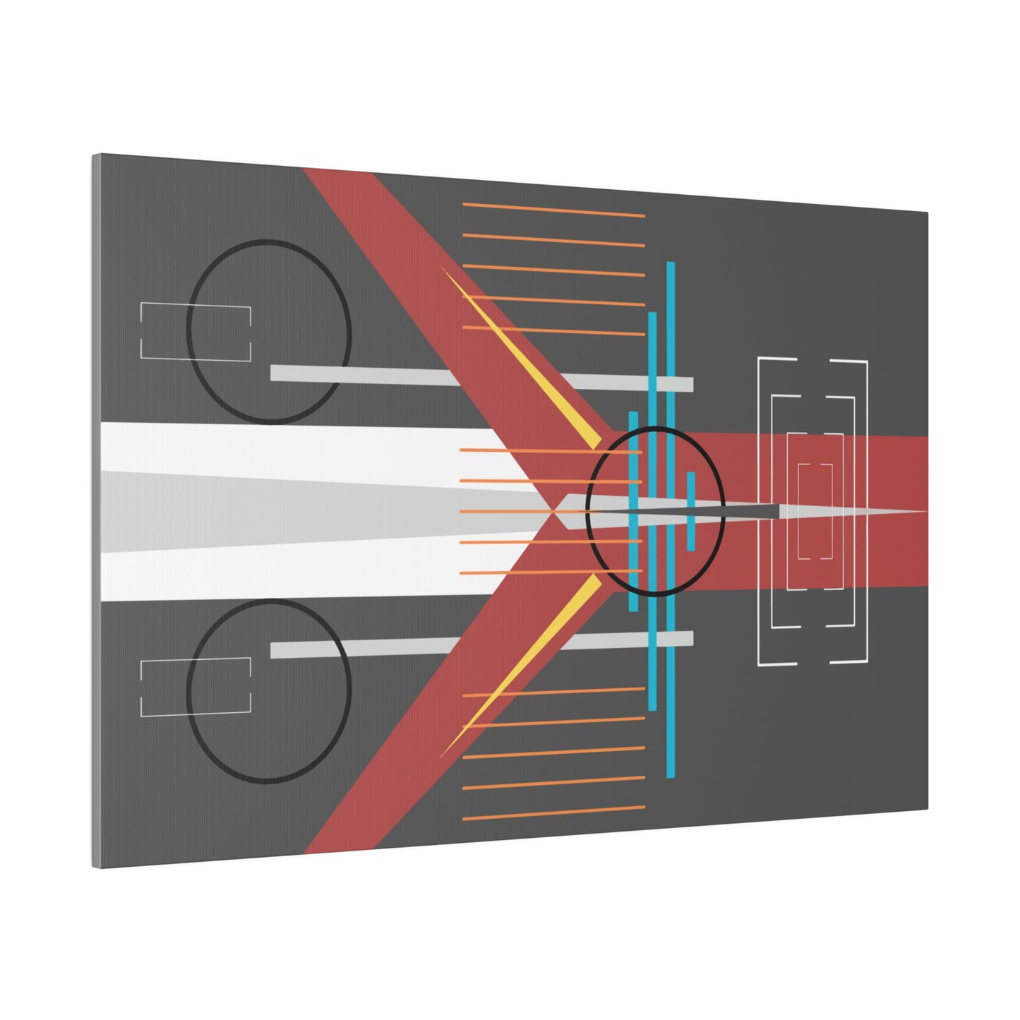 Steel Grey - The Take Off Series: Geometric Abstract Wall Art