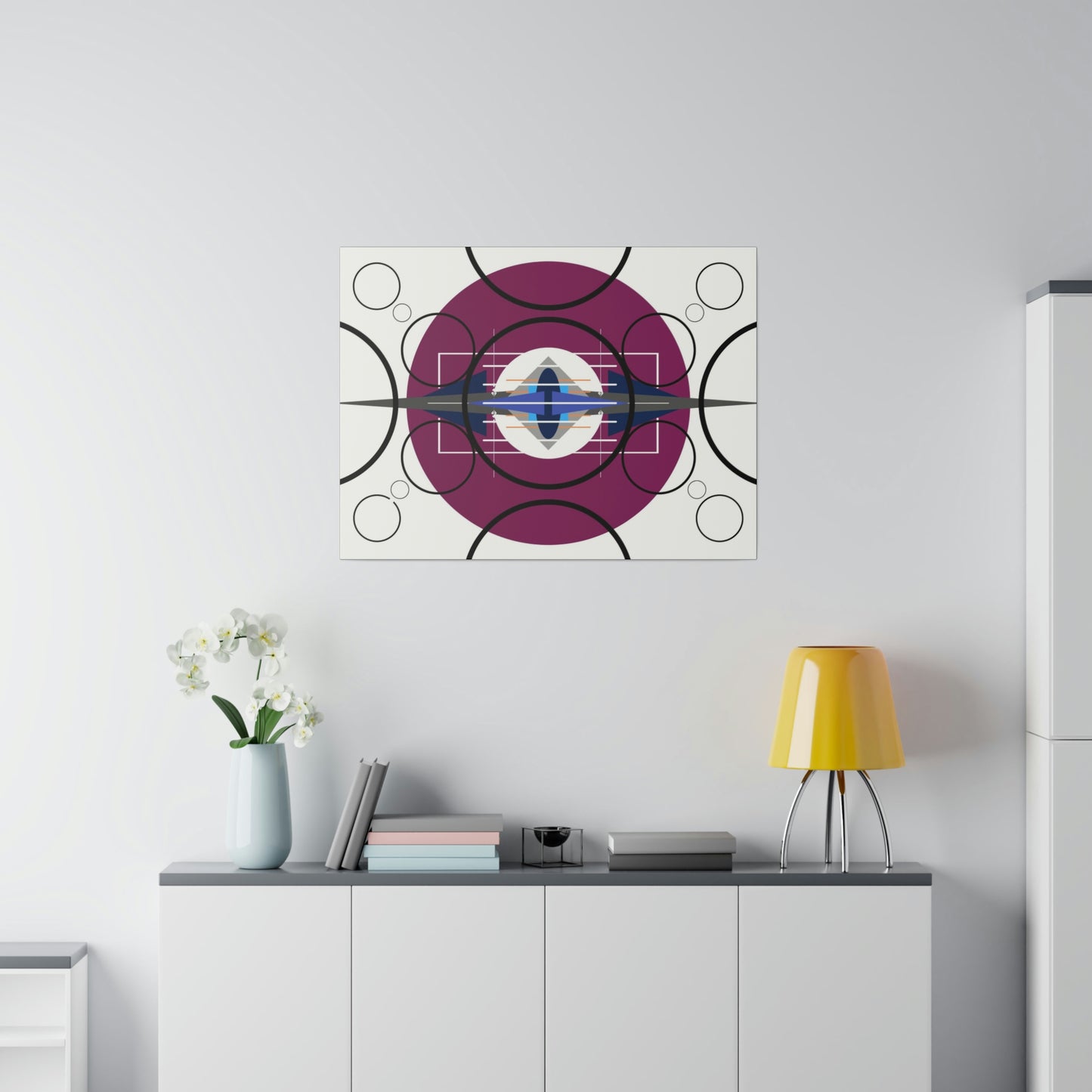 Deco 3 - Pressing Oscillation: Geometric Abstract Deco Inspired Wall Art