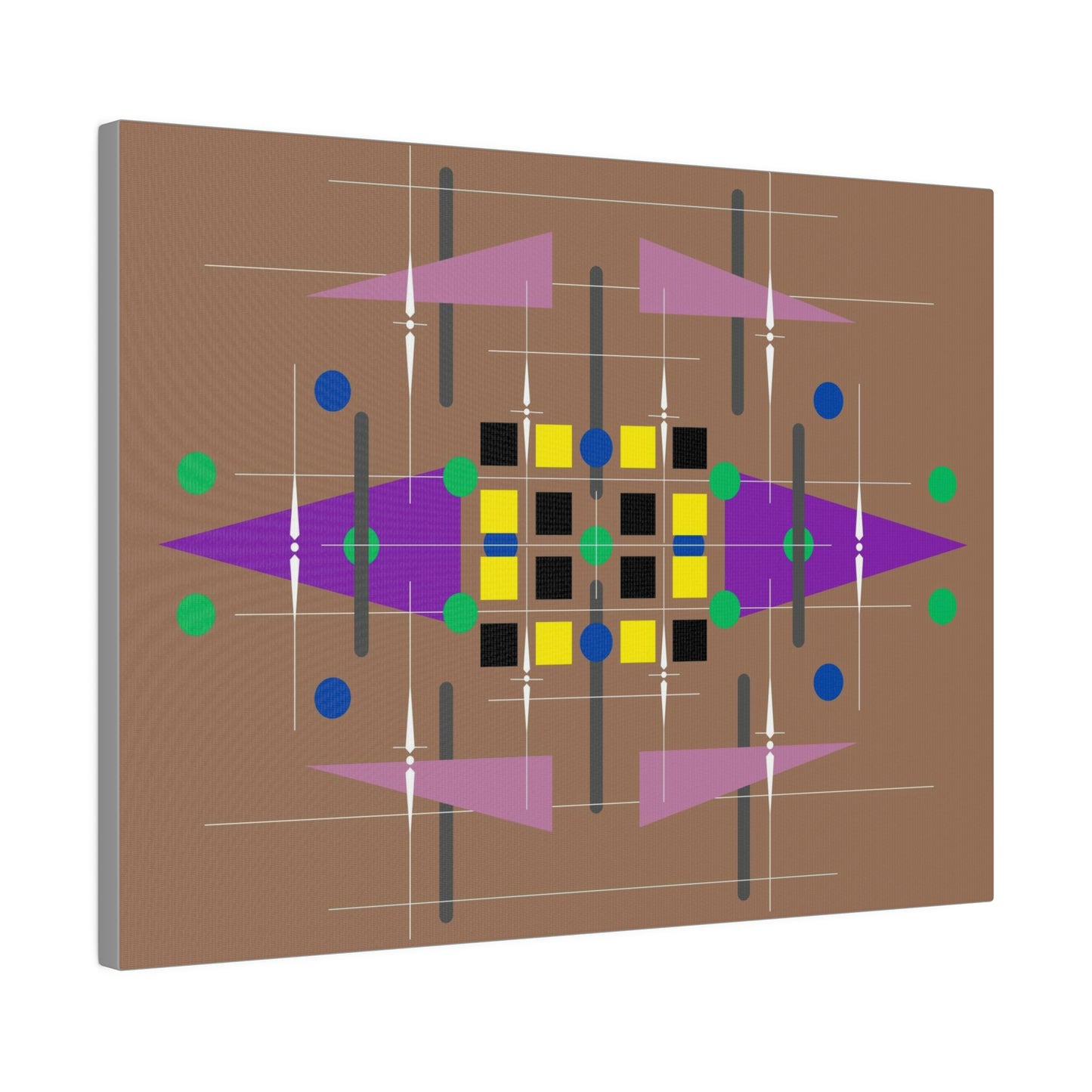 Aubergine - Universal Schematics 4: Geometric Abstract Deco Inspired Wall Art