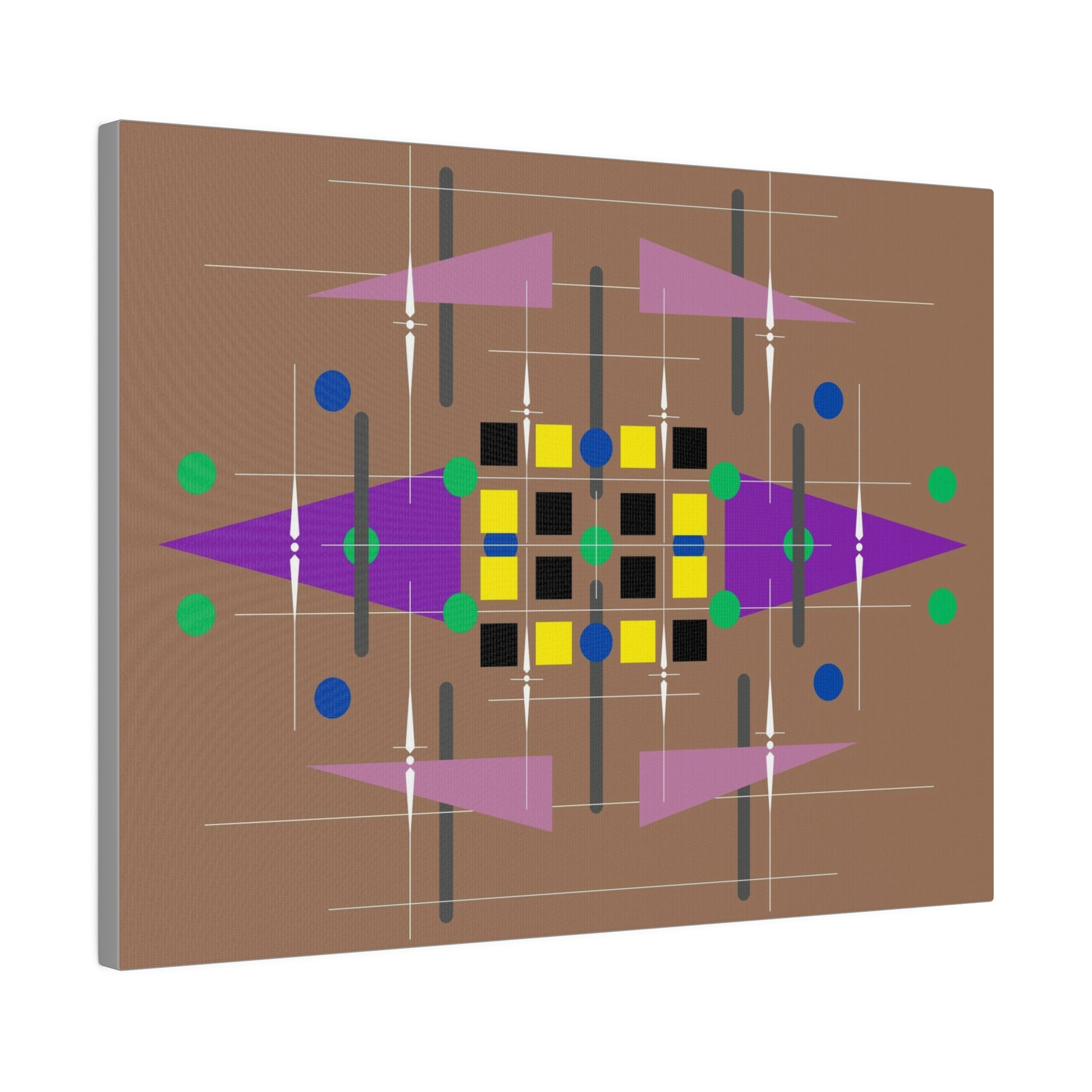 Aubergine - Universal Schematics 4: Geometric Abstract Deco Inspired Wall Art