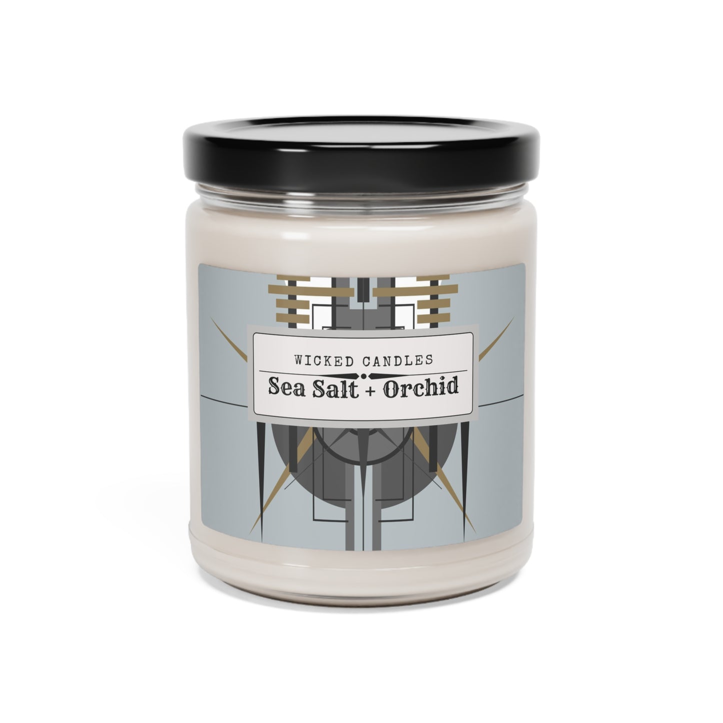 Deco Techno Grey Oscillation Scented Soy Candle, 9oz