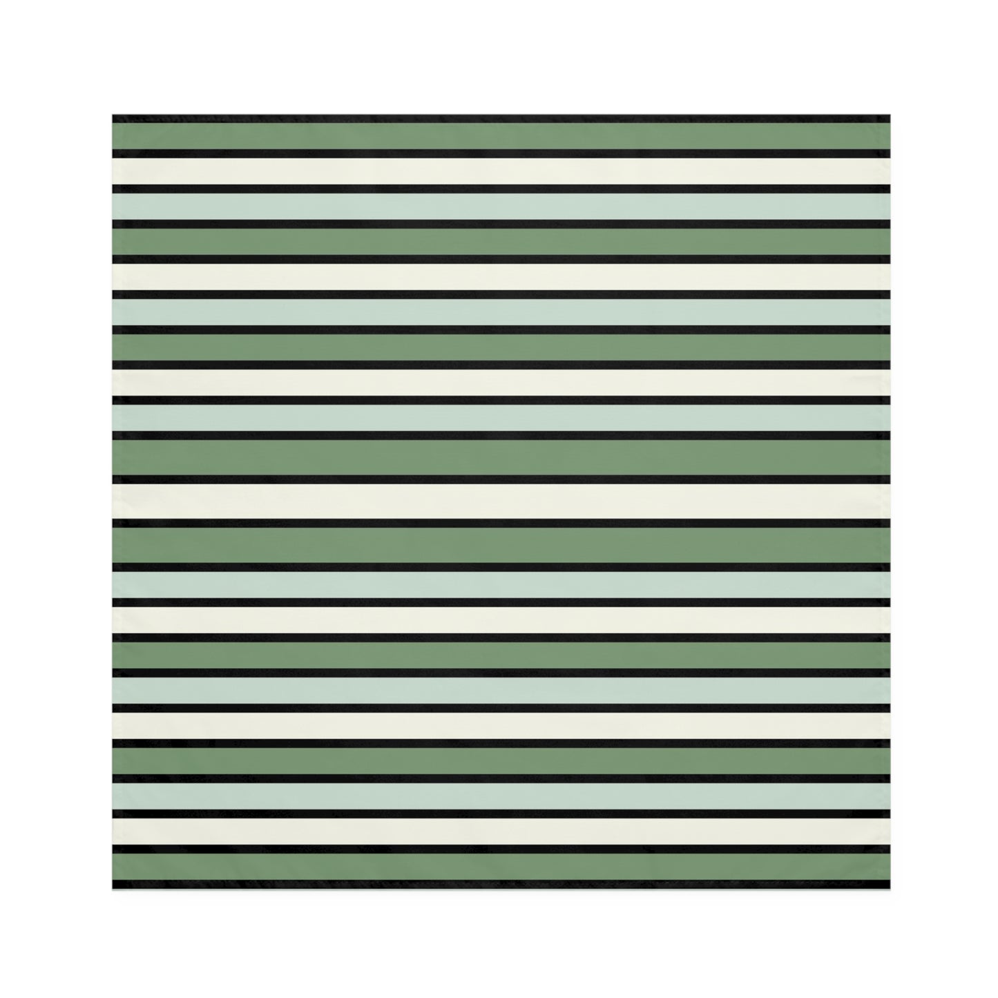 Funky 70's Style Striped Napkin: Shades of Seafoam Green