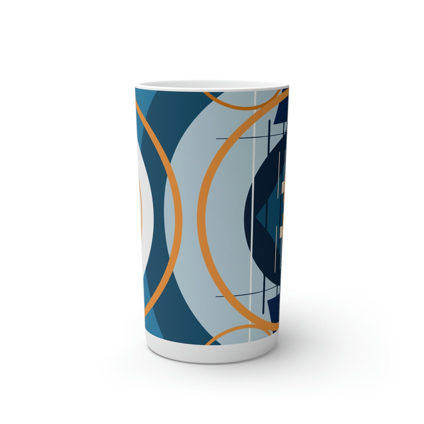 Super Graphic Deco Mixed Blue Conical Coffee Mugs (3oz, 8oz, 12oz)