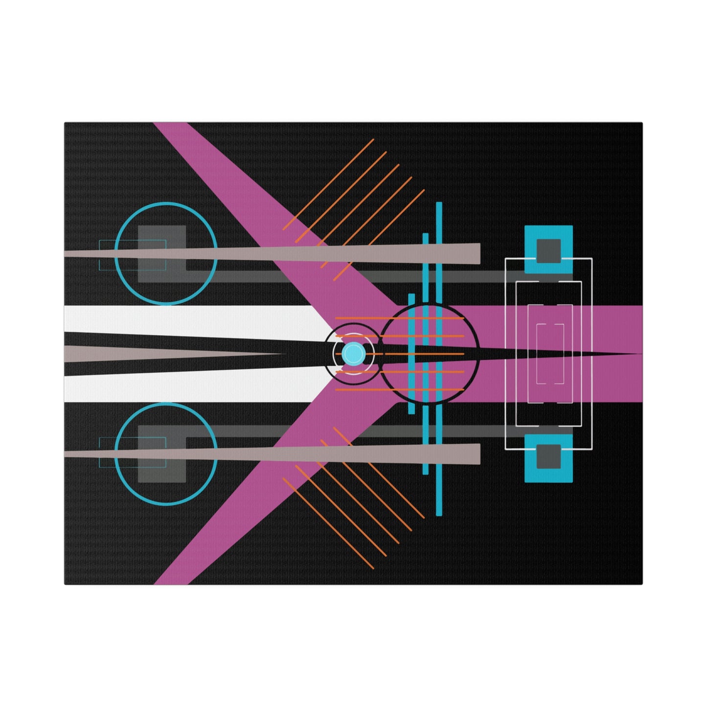 Neon Black - The Take Off Series: Geometric Abstract Wall Art