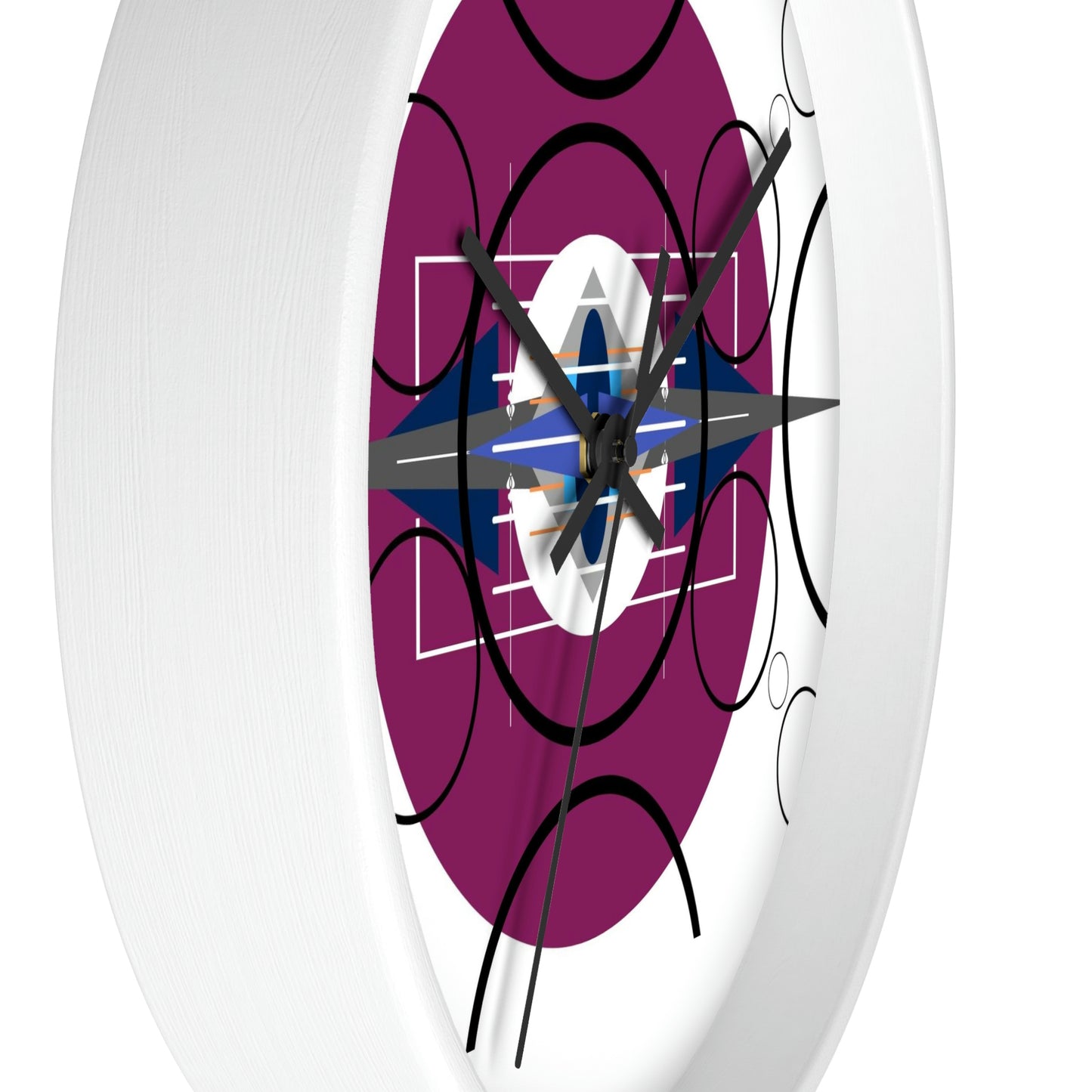 Deco Plum Oscilation Wall Clock