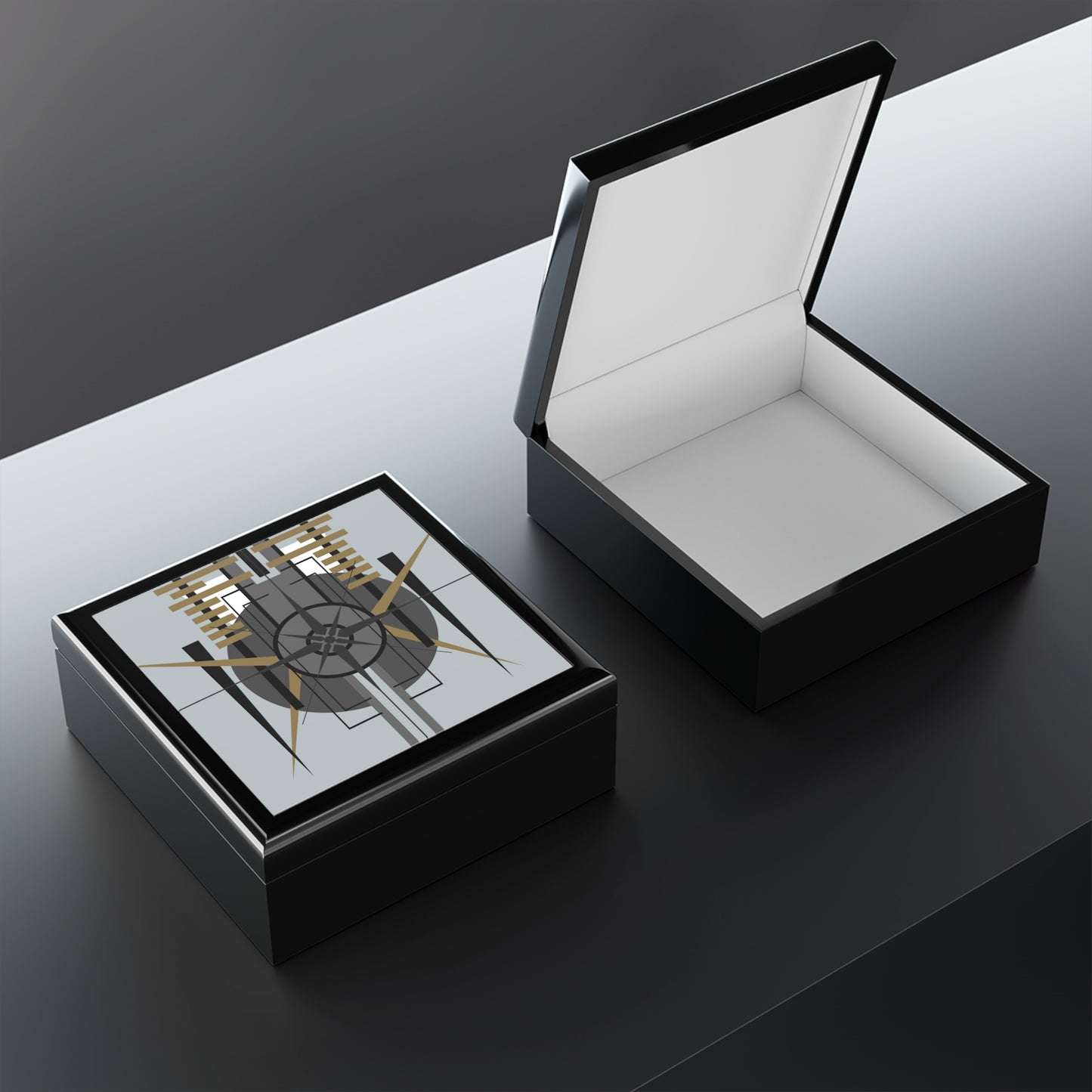 Jewelry Box: Techno Grey Deco Oscillation