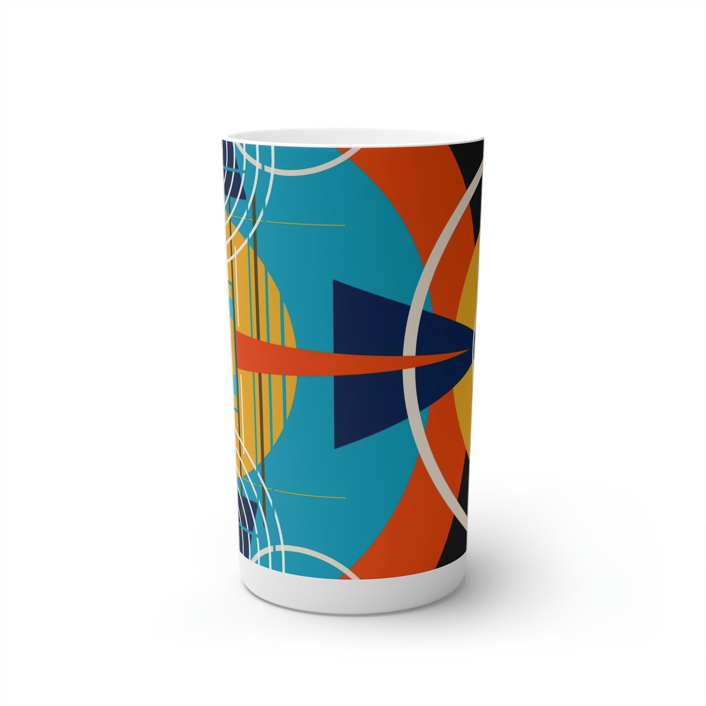 Super Graphic Deco Yellow Conical Coffee Mugs (3oz, 8oz, 12oz)