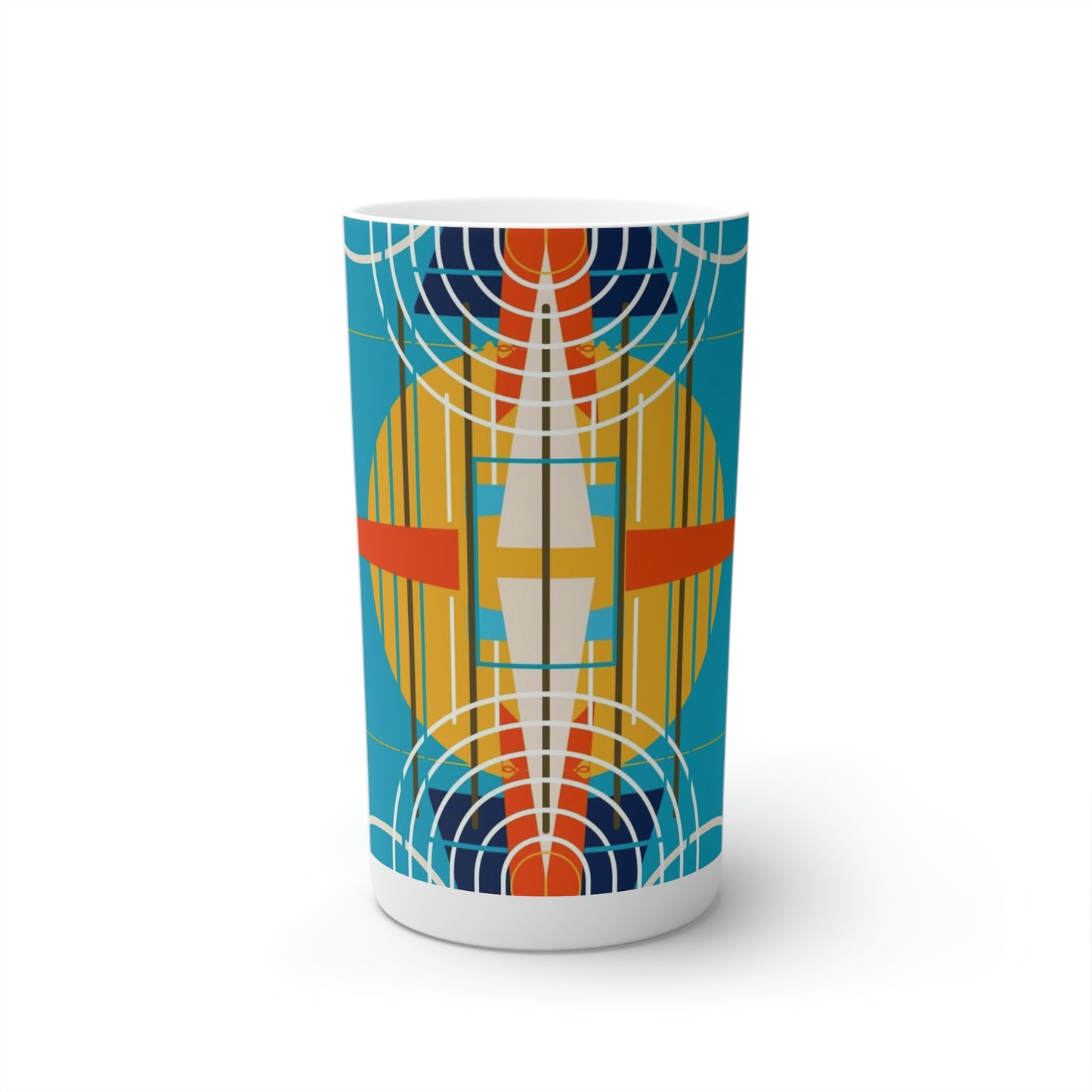 Super Graphic Deco Yellow Conical Coffee Mugs (3oz, 8oz, 12oz)