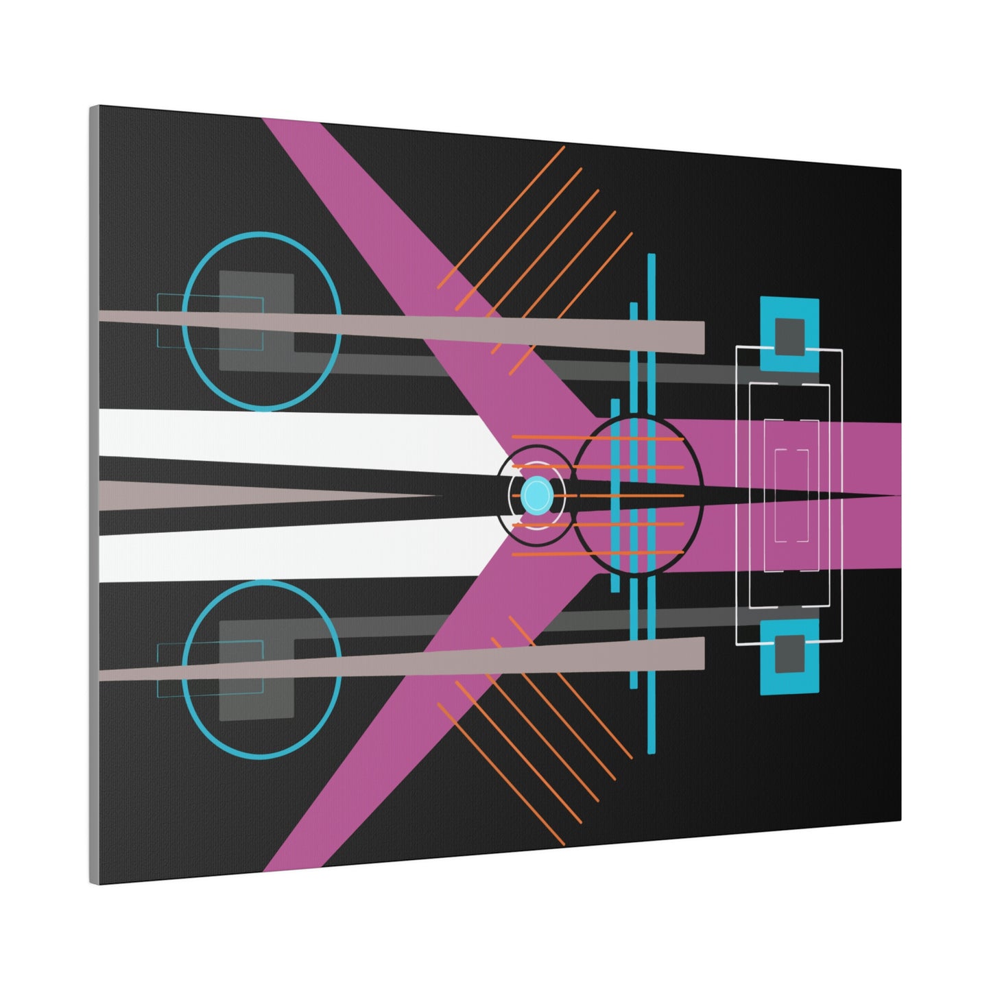 Neon Black - The Take Off Series: Geometric Abstract Wall Art