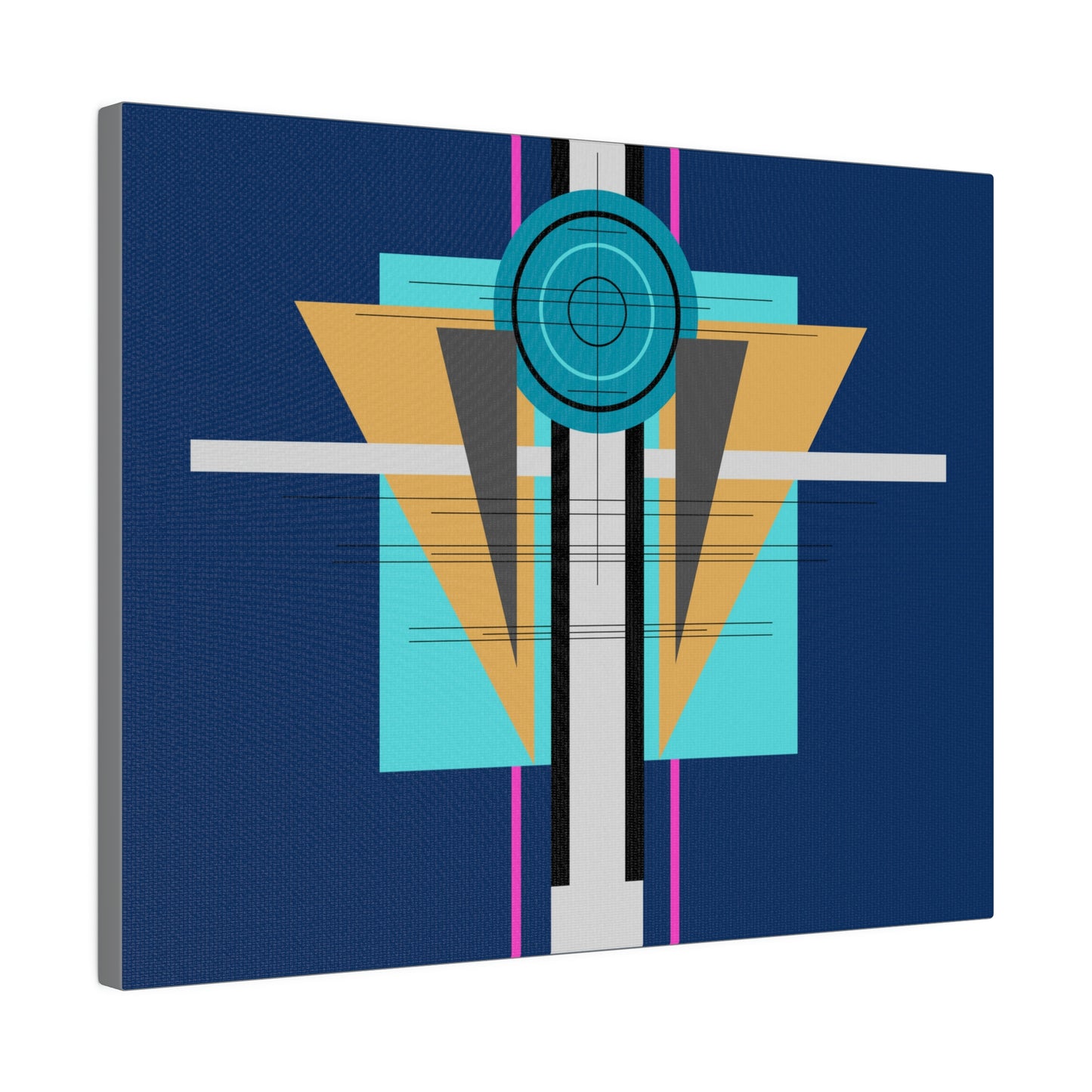 Deco One - Temple: Geometric Abstract Deco Inspired Wall Art