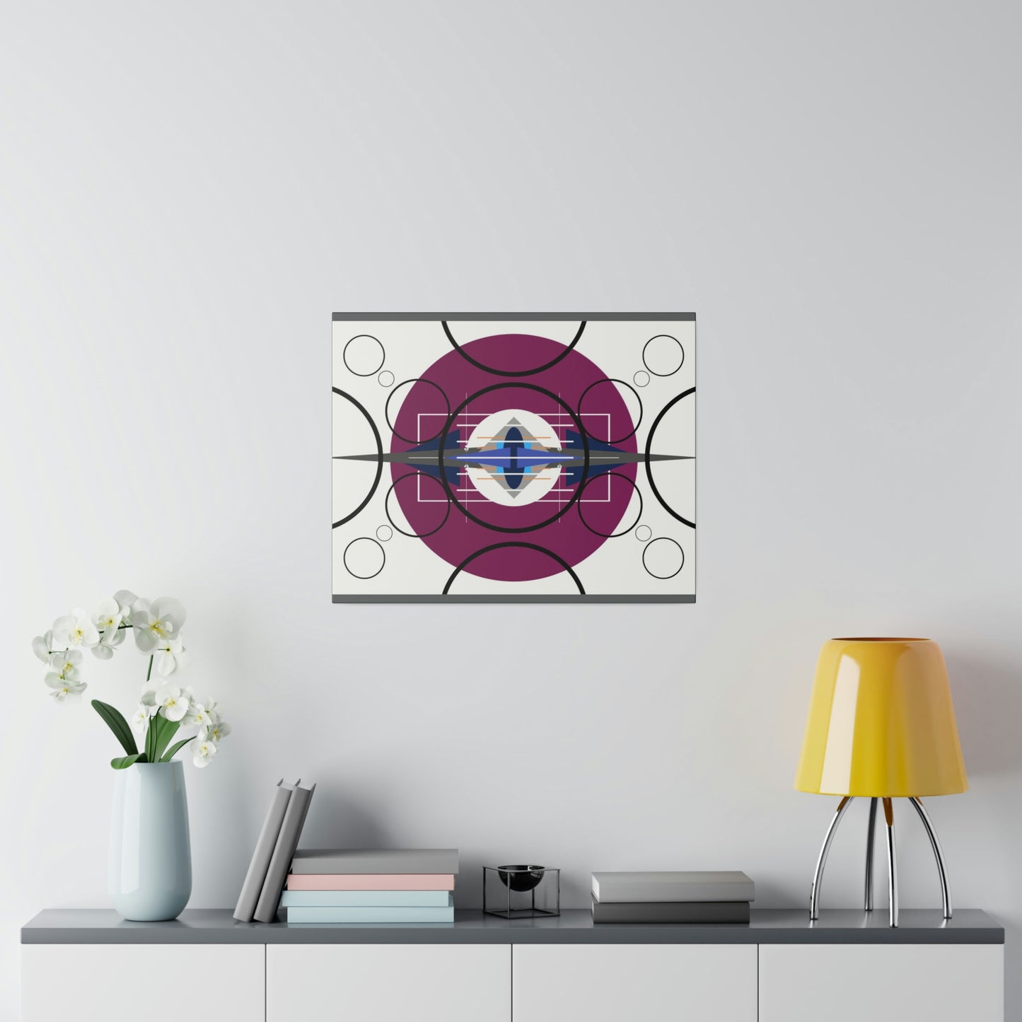 Deco 3 - Pressing Oscillation: Geometric Abstract Deco Inspired Wall Art