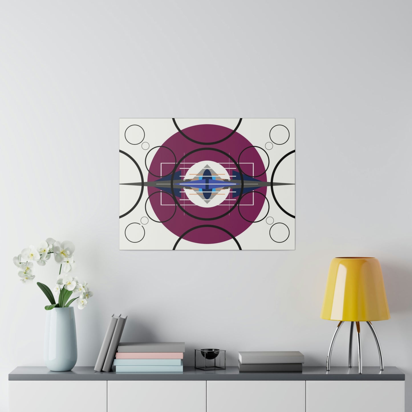 Deco 3 - Pressing Oscillation: Geometric Abstract Deco Inspired Wall Art