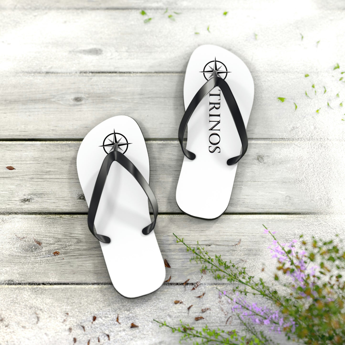 Trinos White Flip Flops