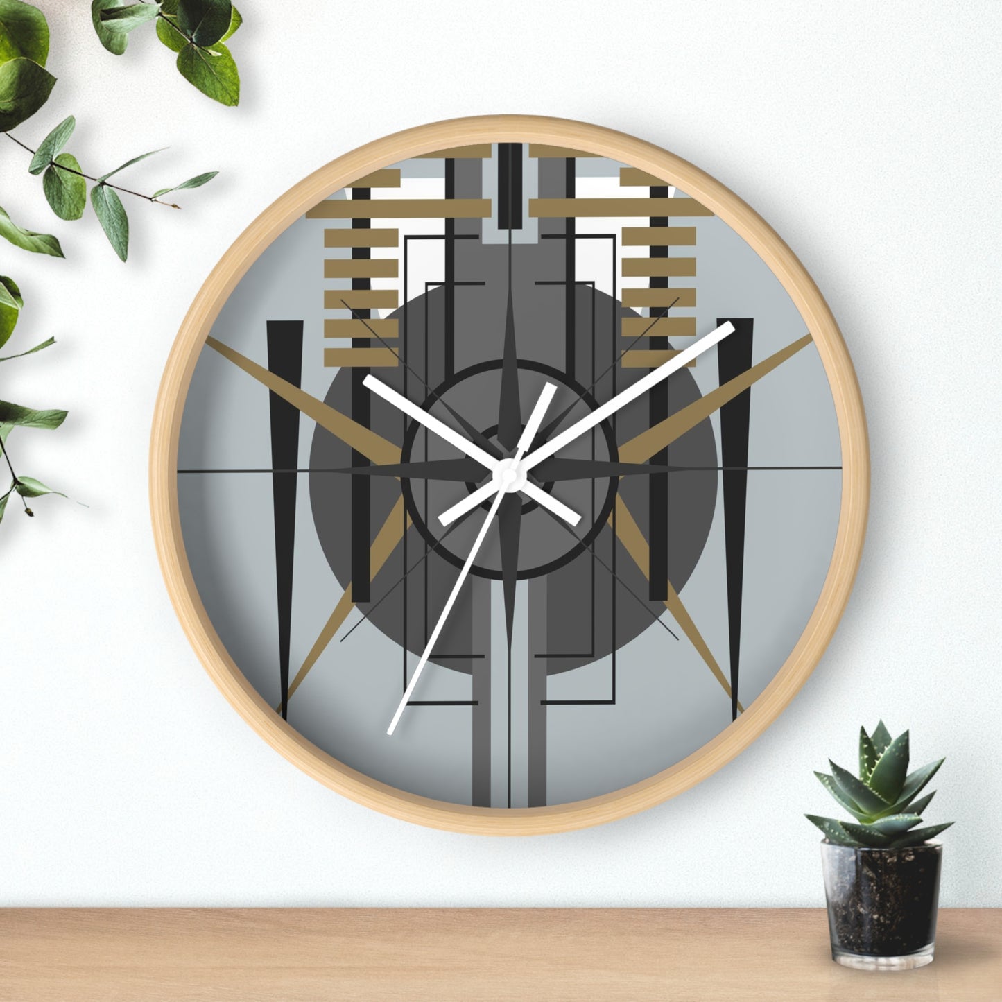 Deco Techno Grey Oscilation Wall Clock