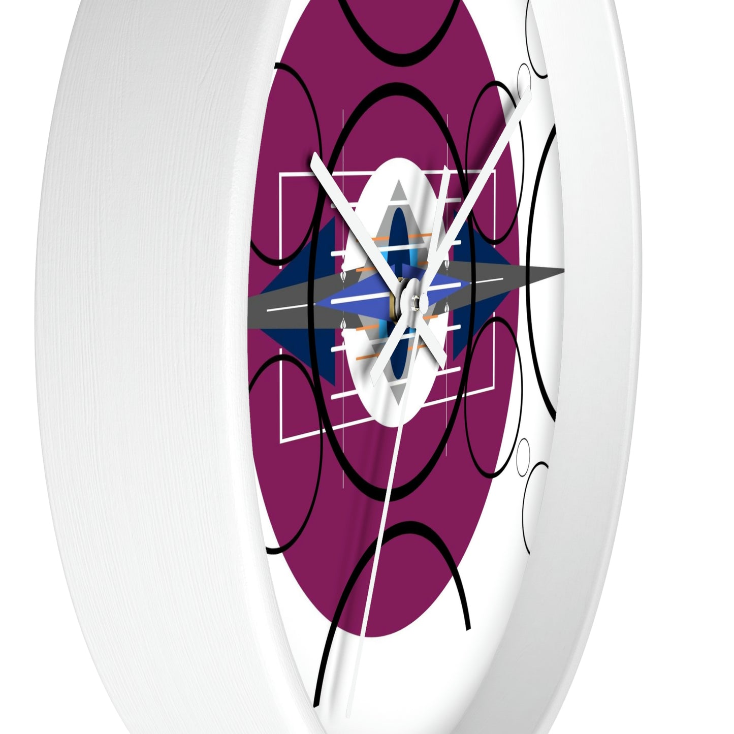 Deco Plum Oscilation Wall Clock