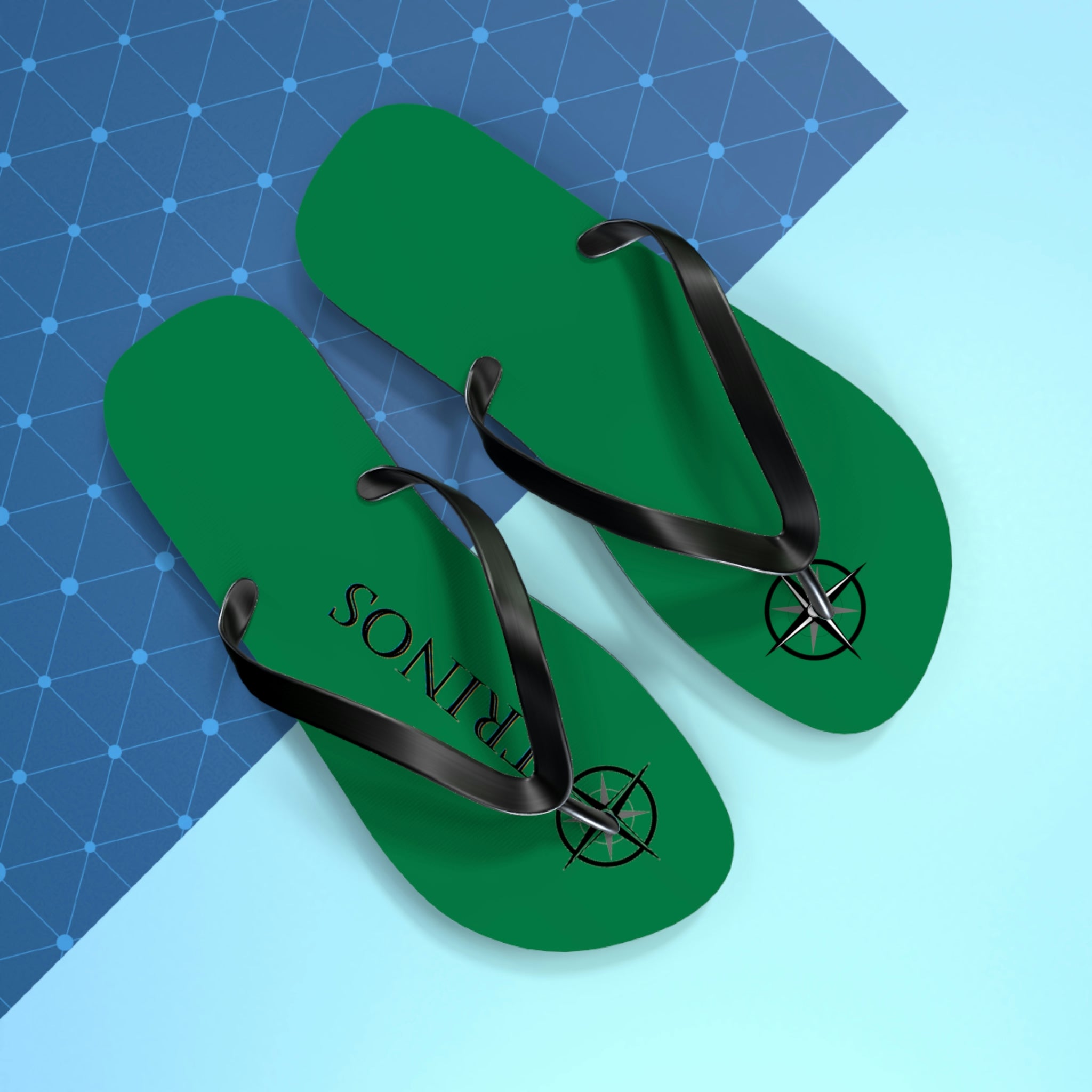 Dark green hot sale flip flops