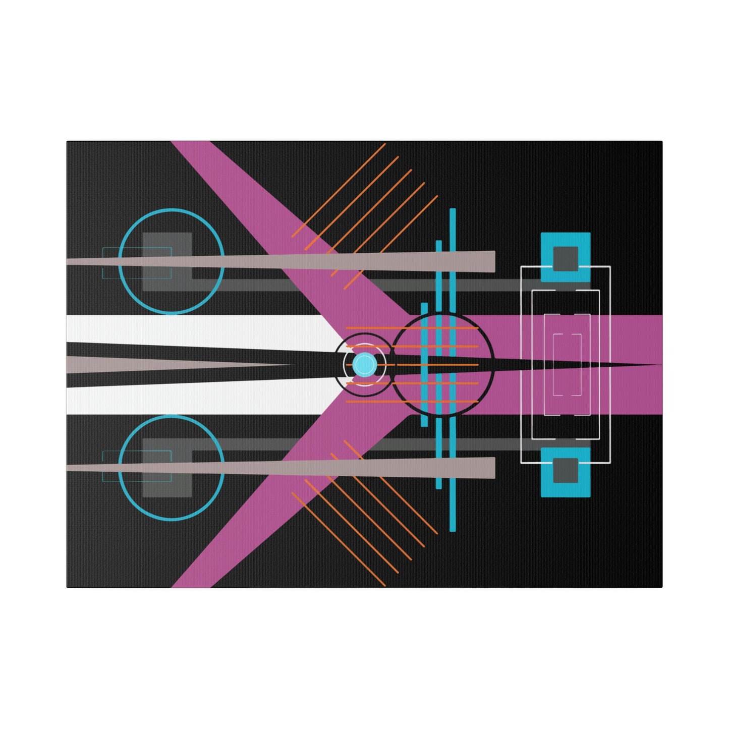 Neon Black - The Take Off Series: Geometric Abstract Wall Art