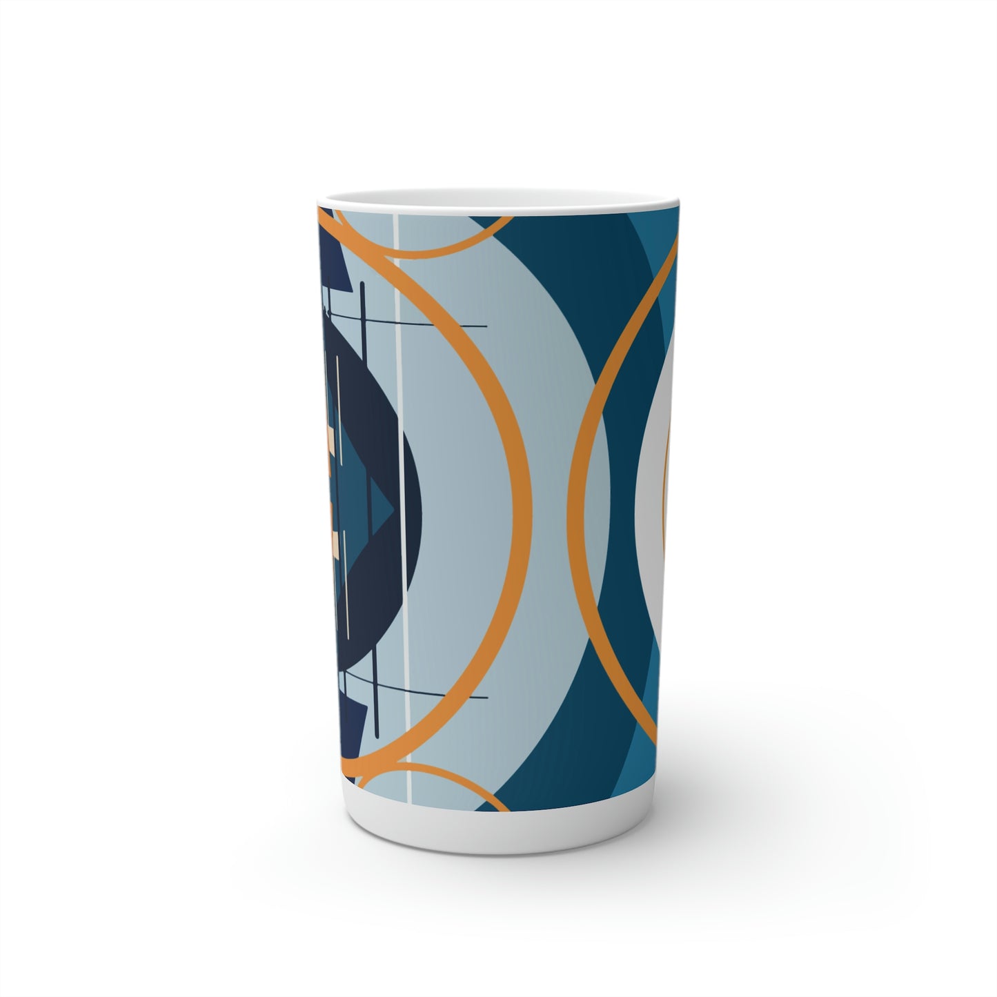 Super Graphic Deco Mixed Blue Conical Coffee Mugs (3oz, 8oz, 12oz)