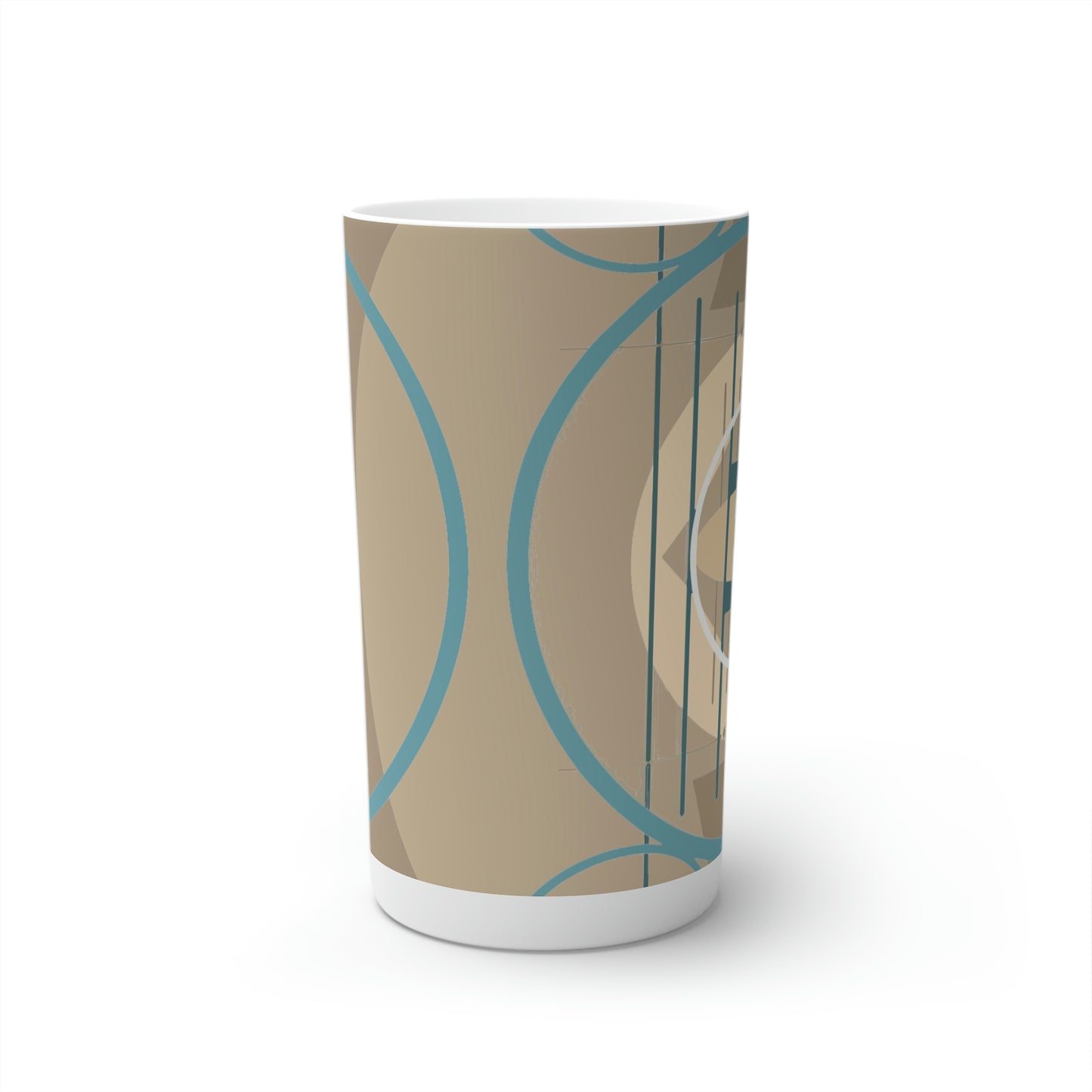 Super Graphic Deco Beige Conical Coffee Mugs (3oz, 8oz, 12oz)