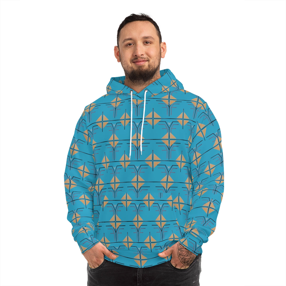 The Shield and Crest Hoodie - Turquoise