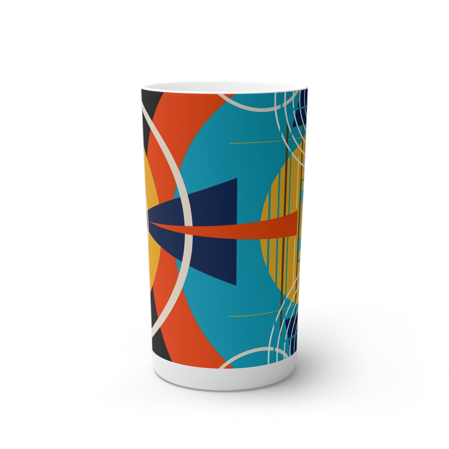 Super Graphic Deco Yellow Conical Coffee Mugs (3oz, 8oz, 12oz)