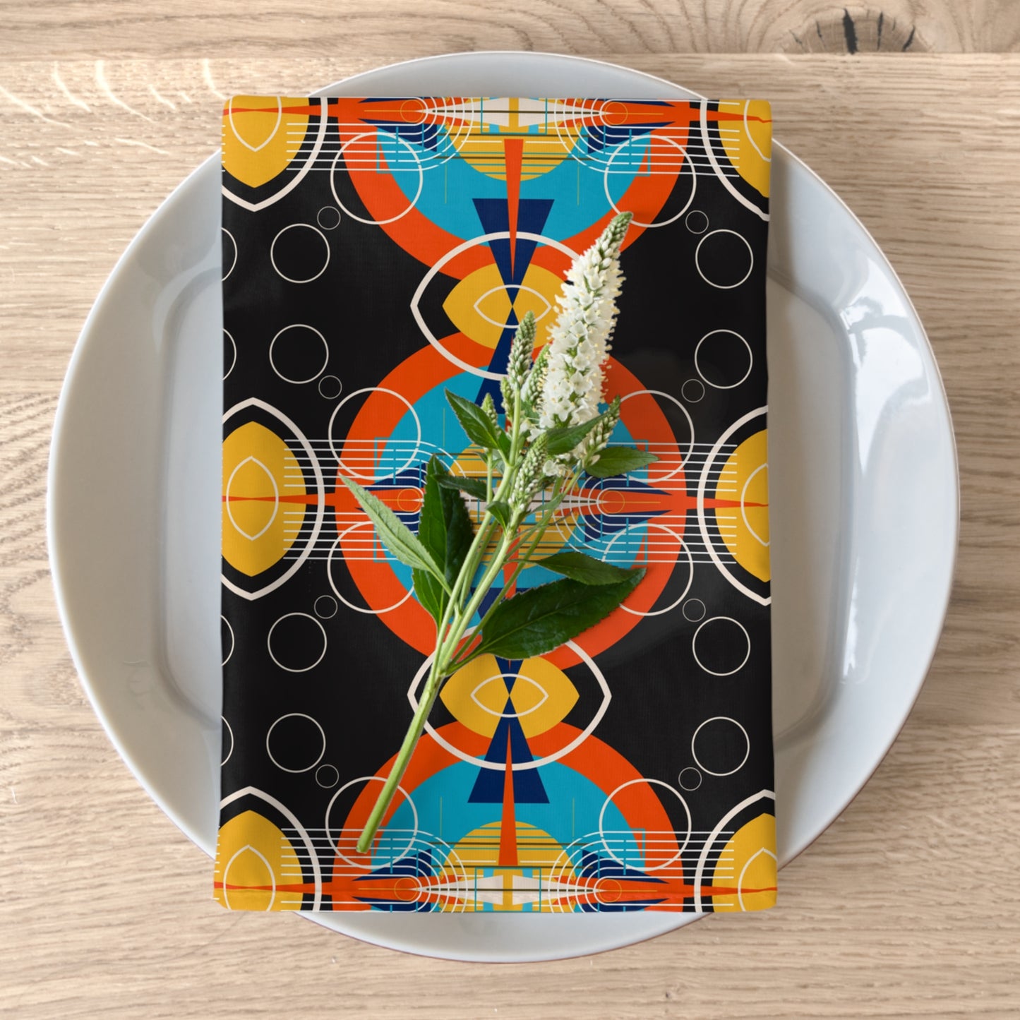 Napkins: Deco Dark Oscillation