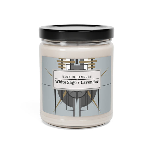 Deco Techno Grey Oscillation Scented Soy Candle, 9oz