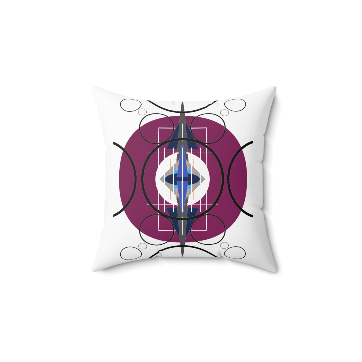 Deco Plumb Oscillation Spun Polyester Square Pillow