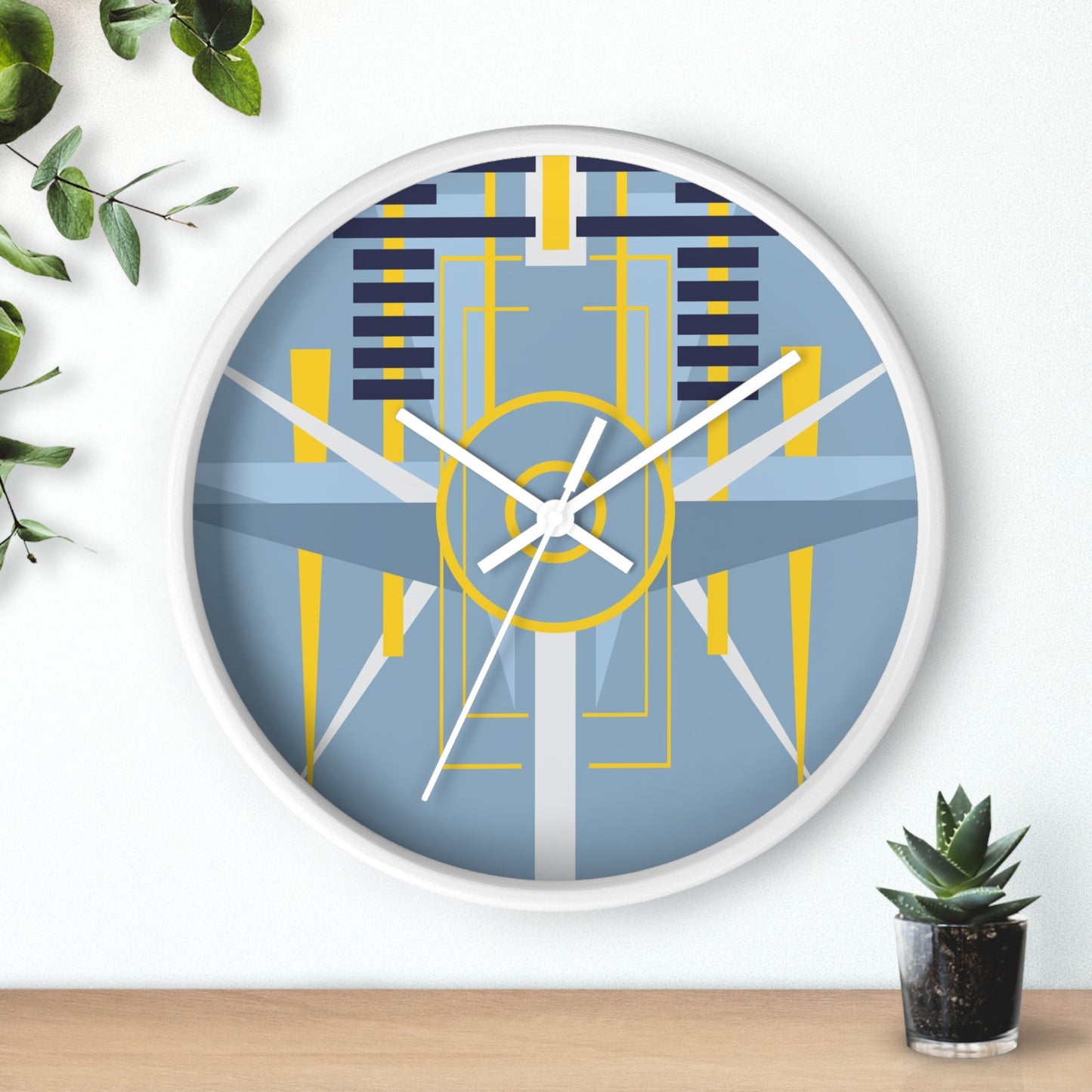 Deco Aviation Grey Oscilation Wall Clock