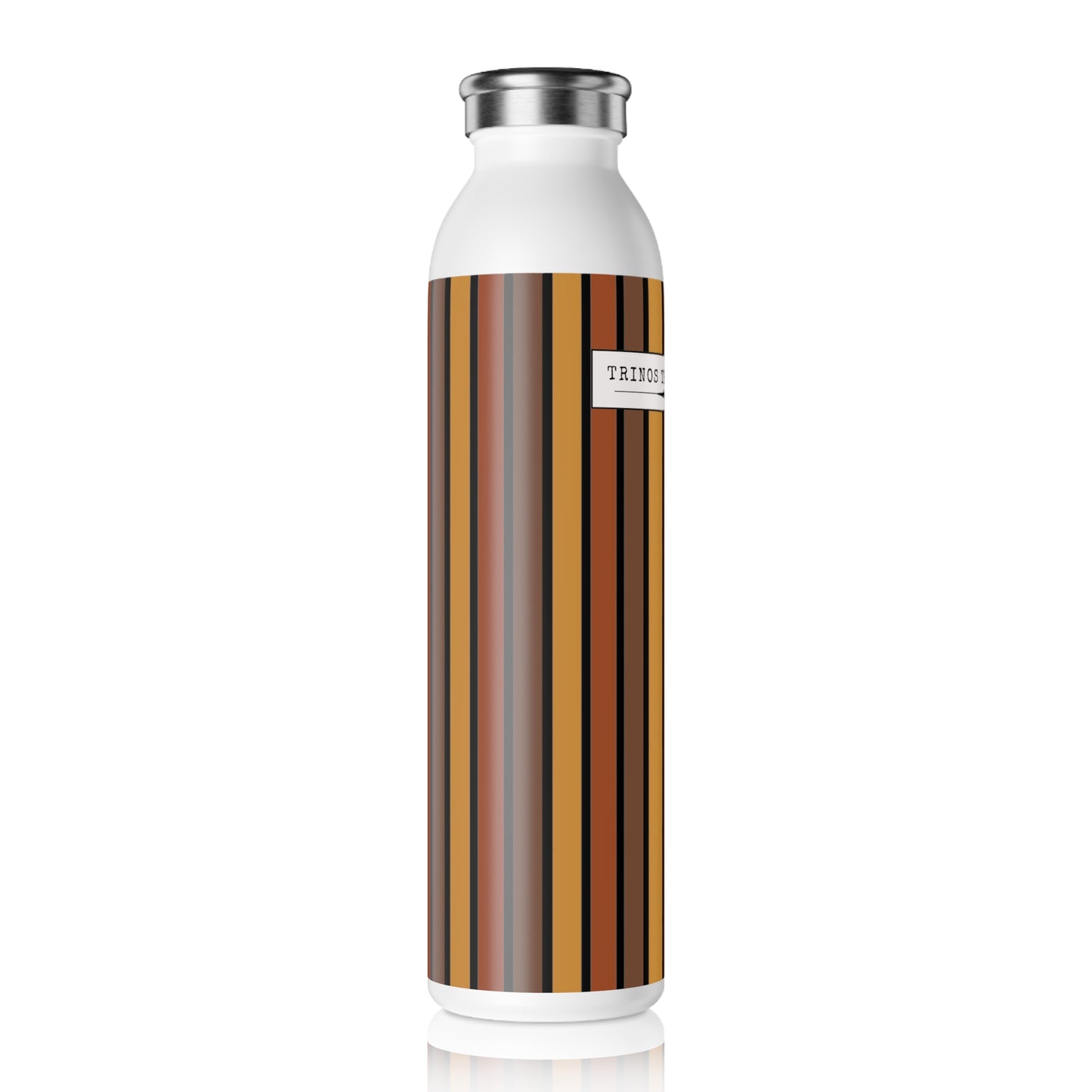 Funky 70's Style Retro Striped 20oz Slim Water Bottle