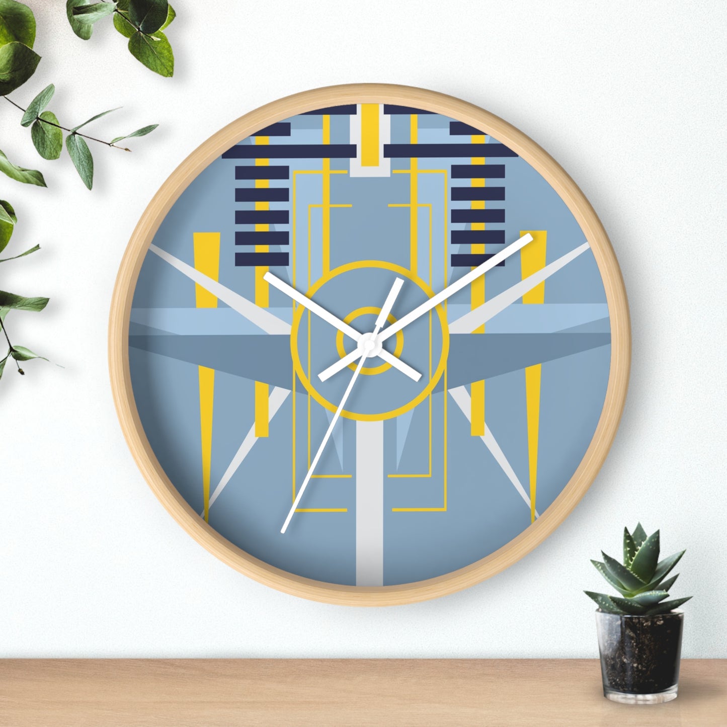 Deco Aviation Grey Oscilation Wall Clock