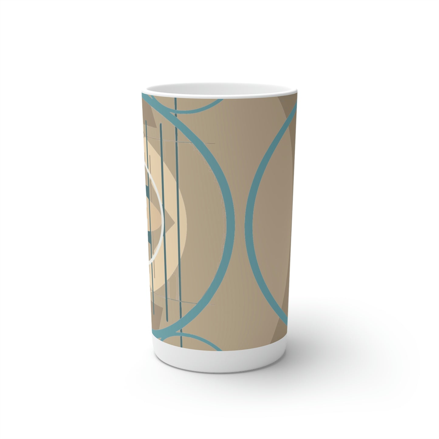 Super Graphic Deco Beige Conical Coffee Mugs (3oz, 8oz, 12oz)