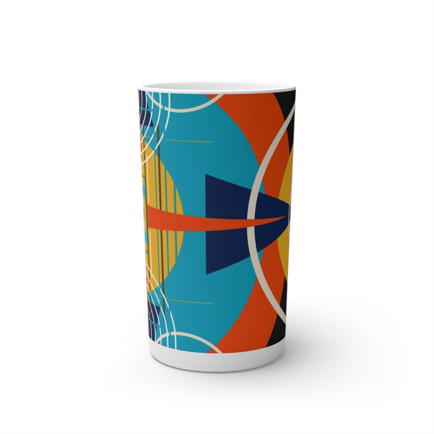 Super Graphic Deco Yellow Conical Coffee Mugs (3oz, 8oz, 12oz)