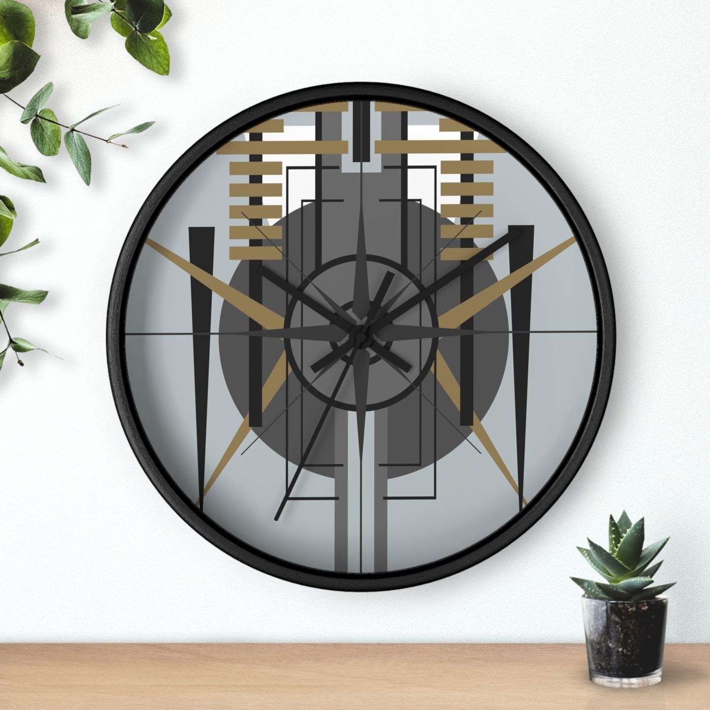 Deco Techno Grey Oscilation Wall Clock