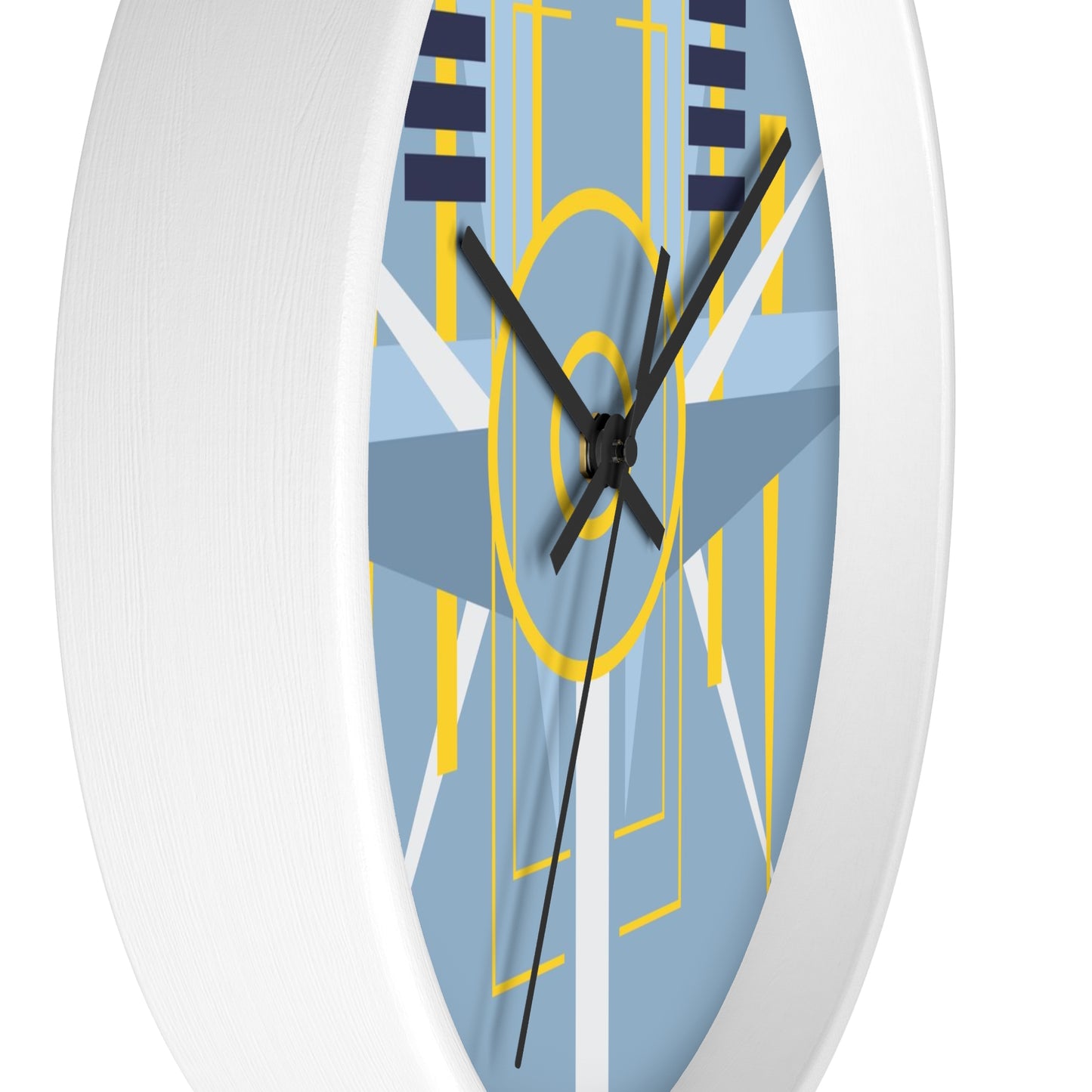 Deco Aviation Grey Oscilation Wall Clock