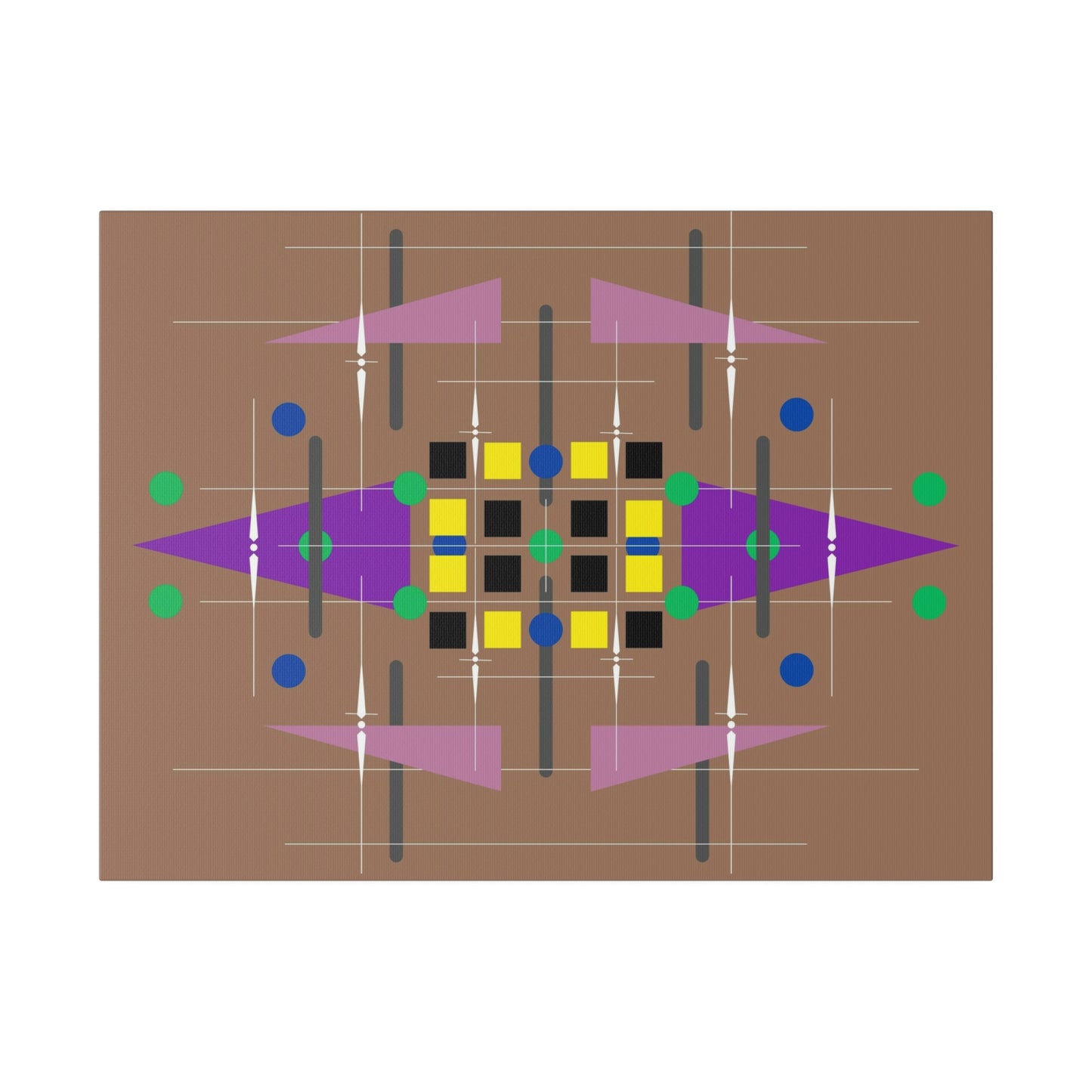 Aubergine - Universal Schematics 4: Geometric Abstract Deco Inspired Wall Art