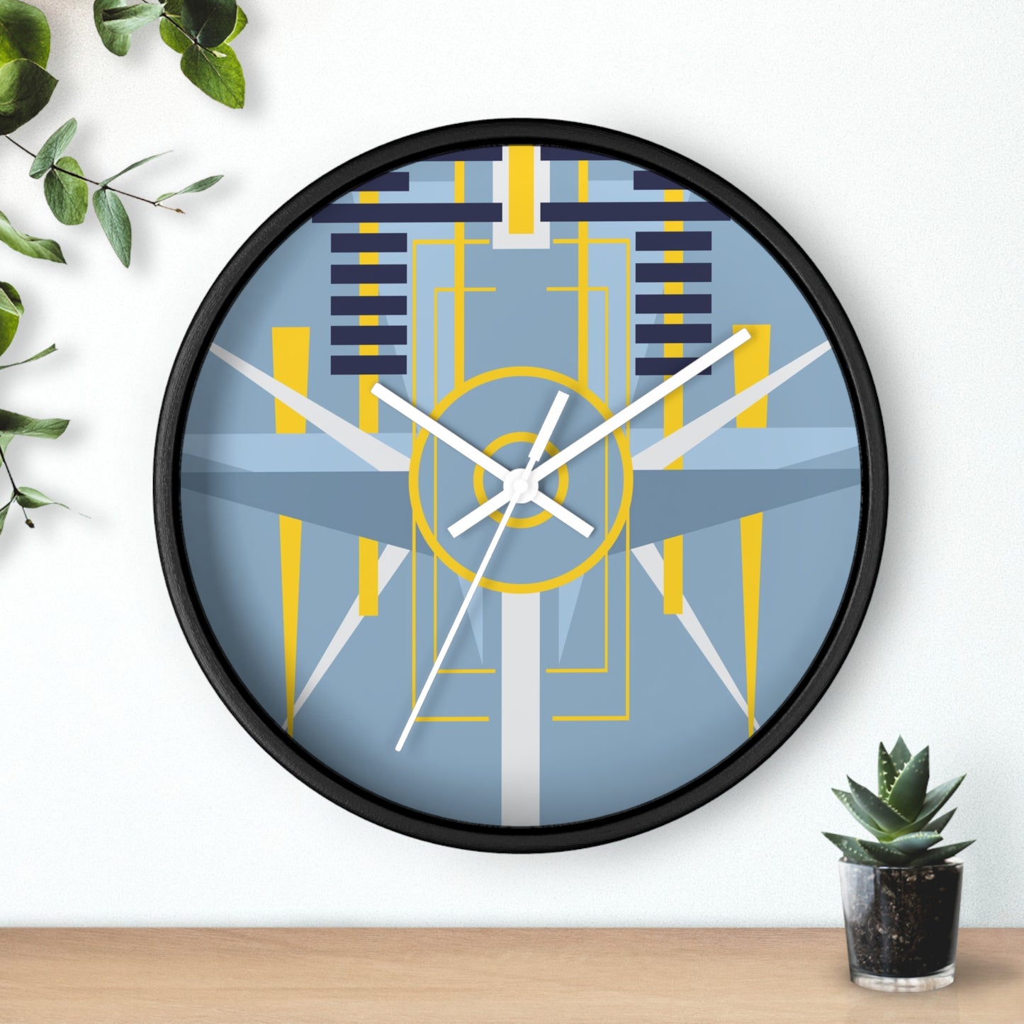 Deco Aviation Grey Oscilation Wall Clock