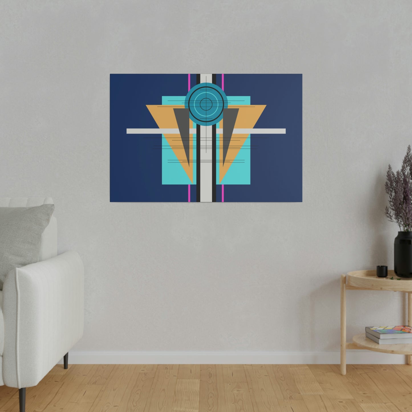 Deco One - Temple: Geometric Abstract Deco Inspired Wall Art