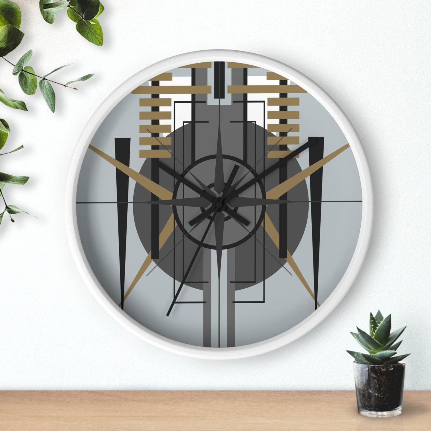 Deco Techno Grey Oscilation Wall Clock