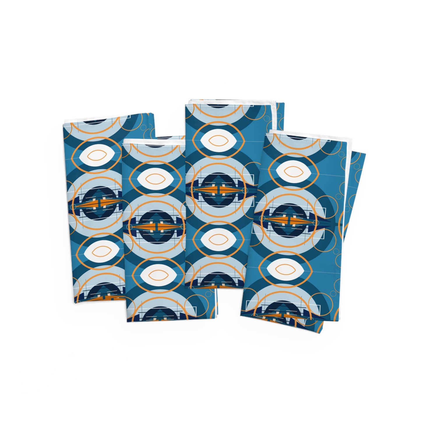 Napkins: Deco Blue Oscillation