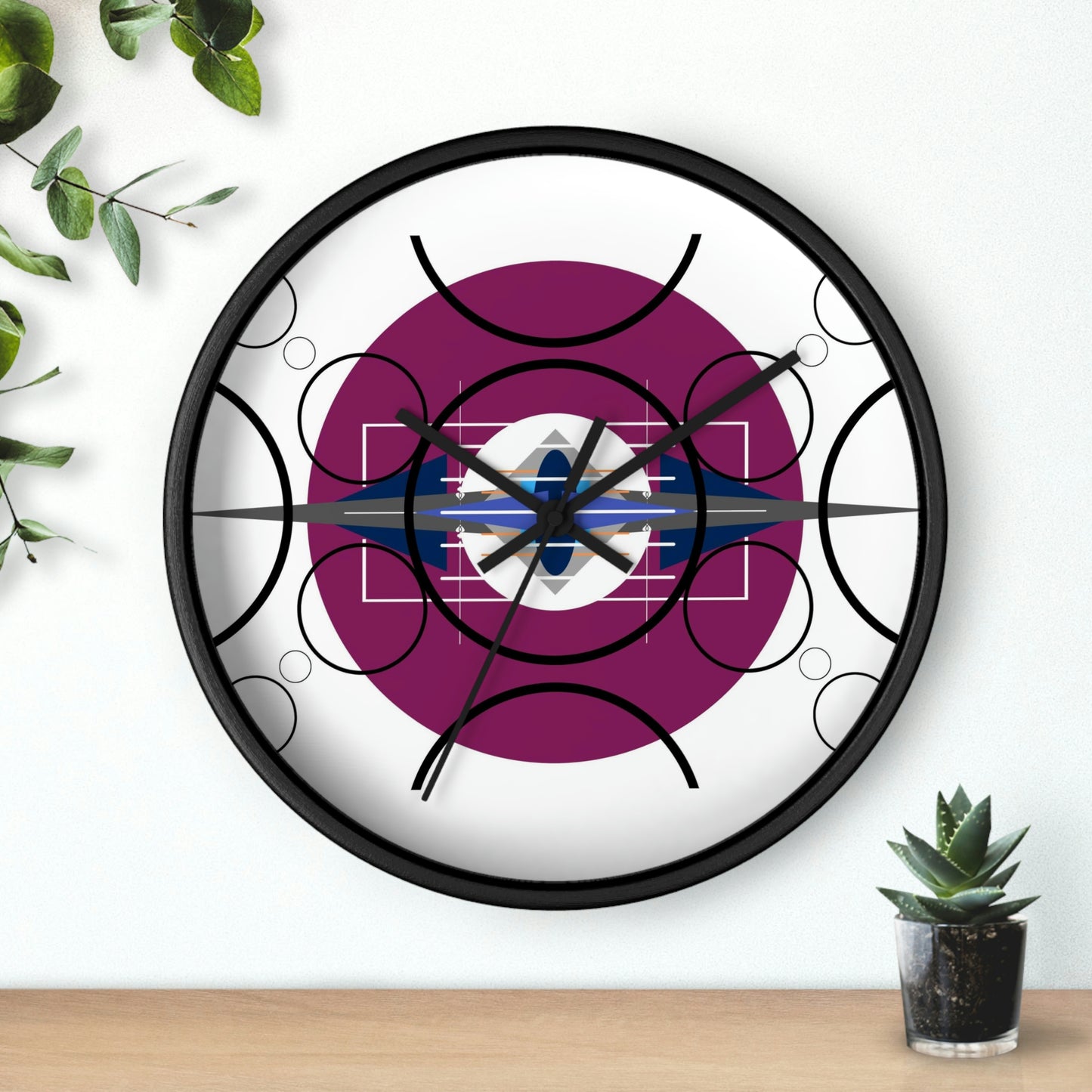 Deco Plum Oscilation Wall Clock